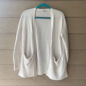 Madewell Merino Wool Cardigan Sweater - White